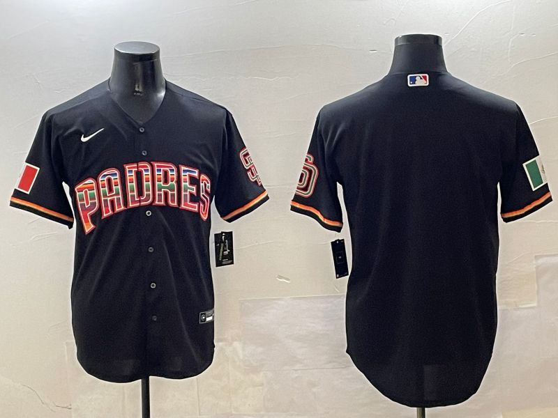 Men San Diego Padres Blank Black Fashion Game 2025 Nike MLB Jersey style 8->san diego padres->MLB Jersey